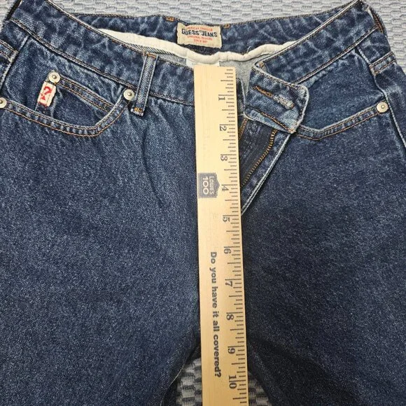 Vintage Guess Jeans American Tradition - Dark Wash High Rise Straight - Size 29 - Picture 7 of 8